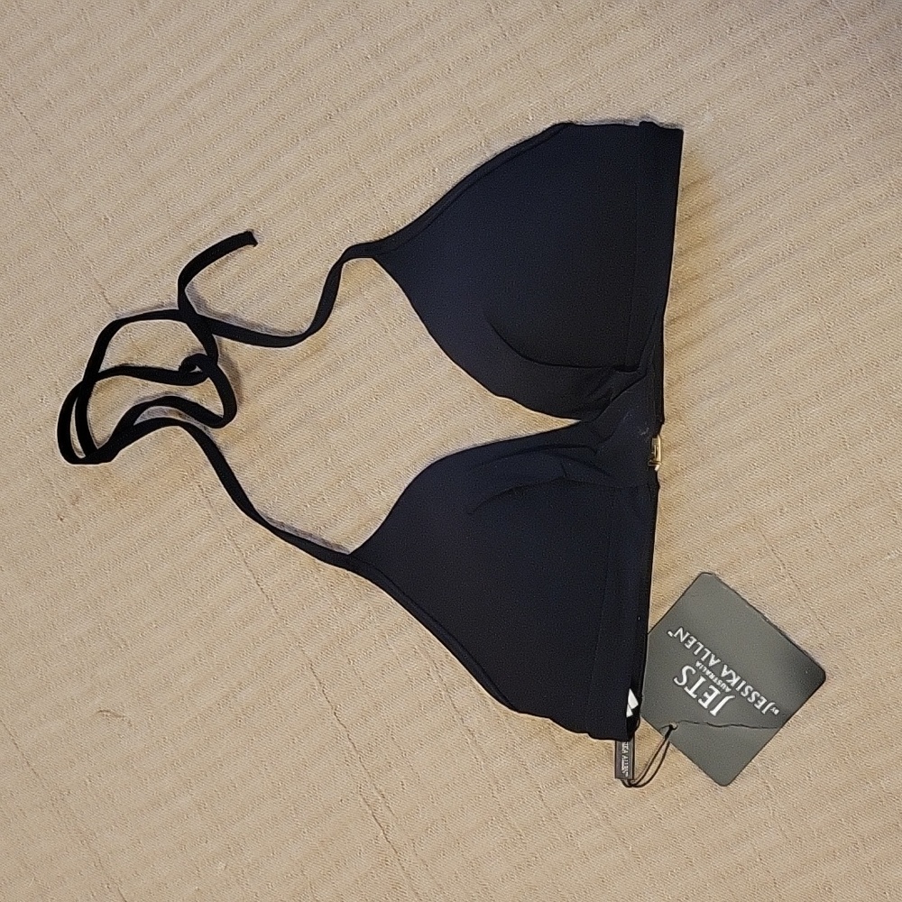 Black Halter Style Bikini Top